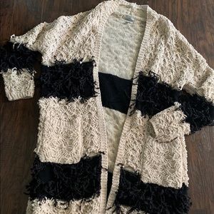 Calf-length over-sized sweater